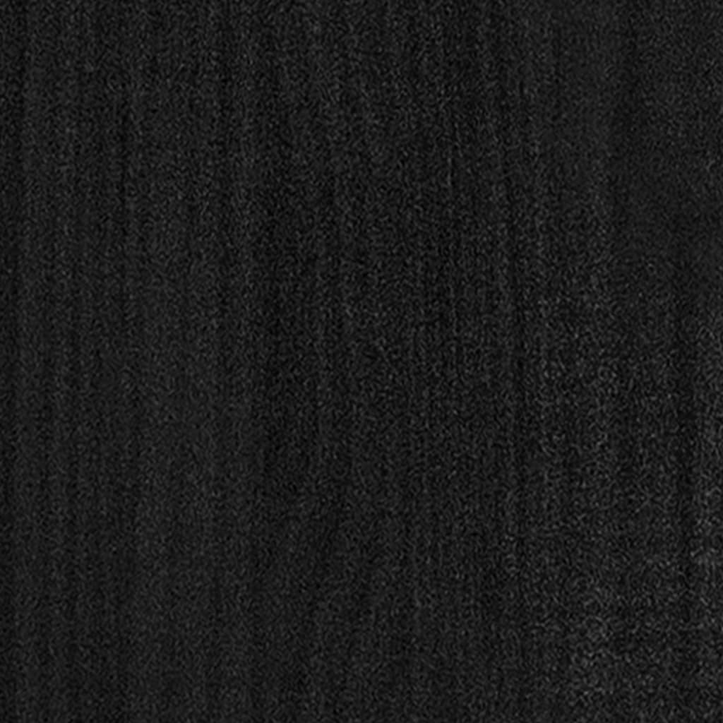 Giroletto Nero in Legno Massello di Pino 200x200 cm | homemem39