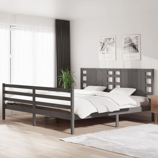 Giroletto Grigio in Legno Massello di Pino 200x200 cm | homemem39
