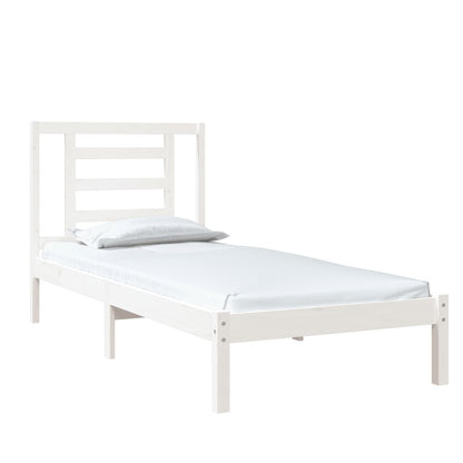 Giroletto Bianco in Legno Massello 75x190 cm Small Single | homemem39