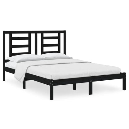 Giroletto Nero in Legno Massello di Pino 140x190 cm | homemem39