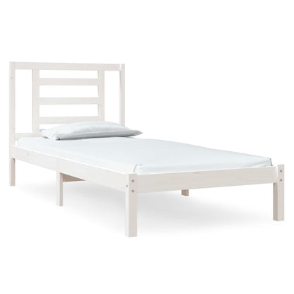 Giroletto senza Materasso Bianco 90x200 cm Legno Massello Pino | homemem39