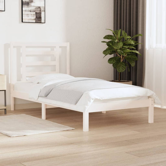 Giroletto senza Materasso Bianco 90x200 cm Legno Massello Pino | homemem39