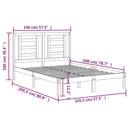 Giroletto senza Materasso 140x200 cm in Legno Massello di Pino | homemem39