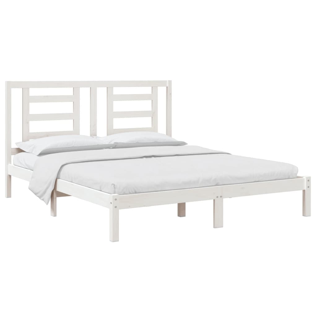 Giroletto senza Materasso Bianco 160x200 cm Legno Massello Pino | homemem39