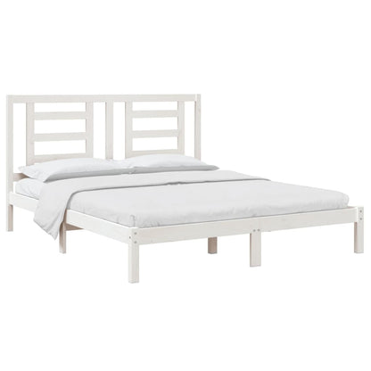 Giroletto senza Materasso Bianco 160x200 cm Legno Massello Pino | homemem39