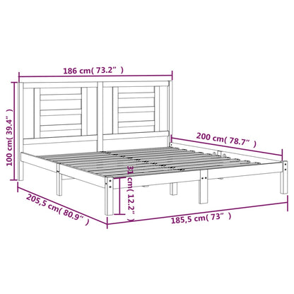 Giroletto Bianco in Legno Massello 180x200 cm Super King | homemem39