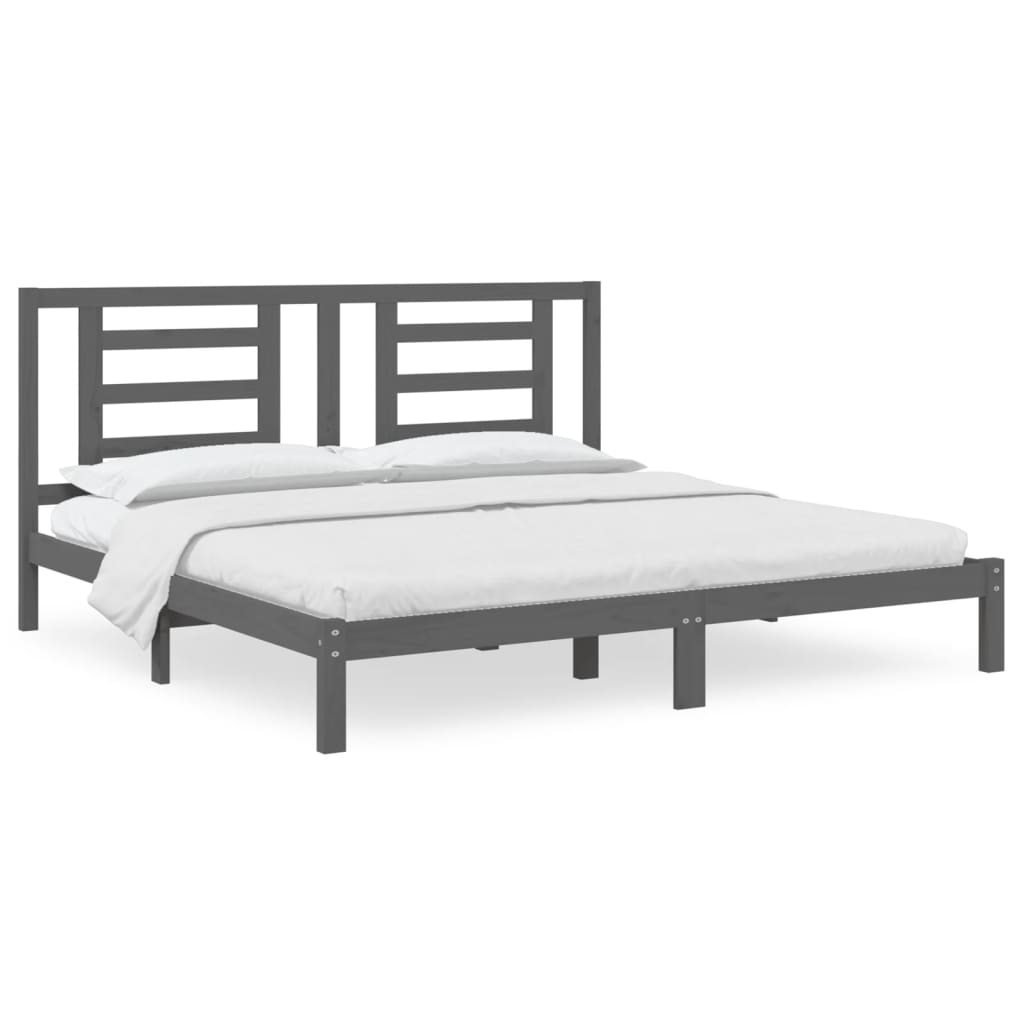Giroletto Grigio in Legno Massello di Pino 200x200 cm | homemem39