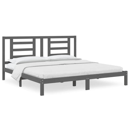Giroletto Grigio in Legno Massello di Pino 200x200 cm | homemem39