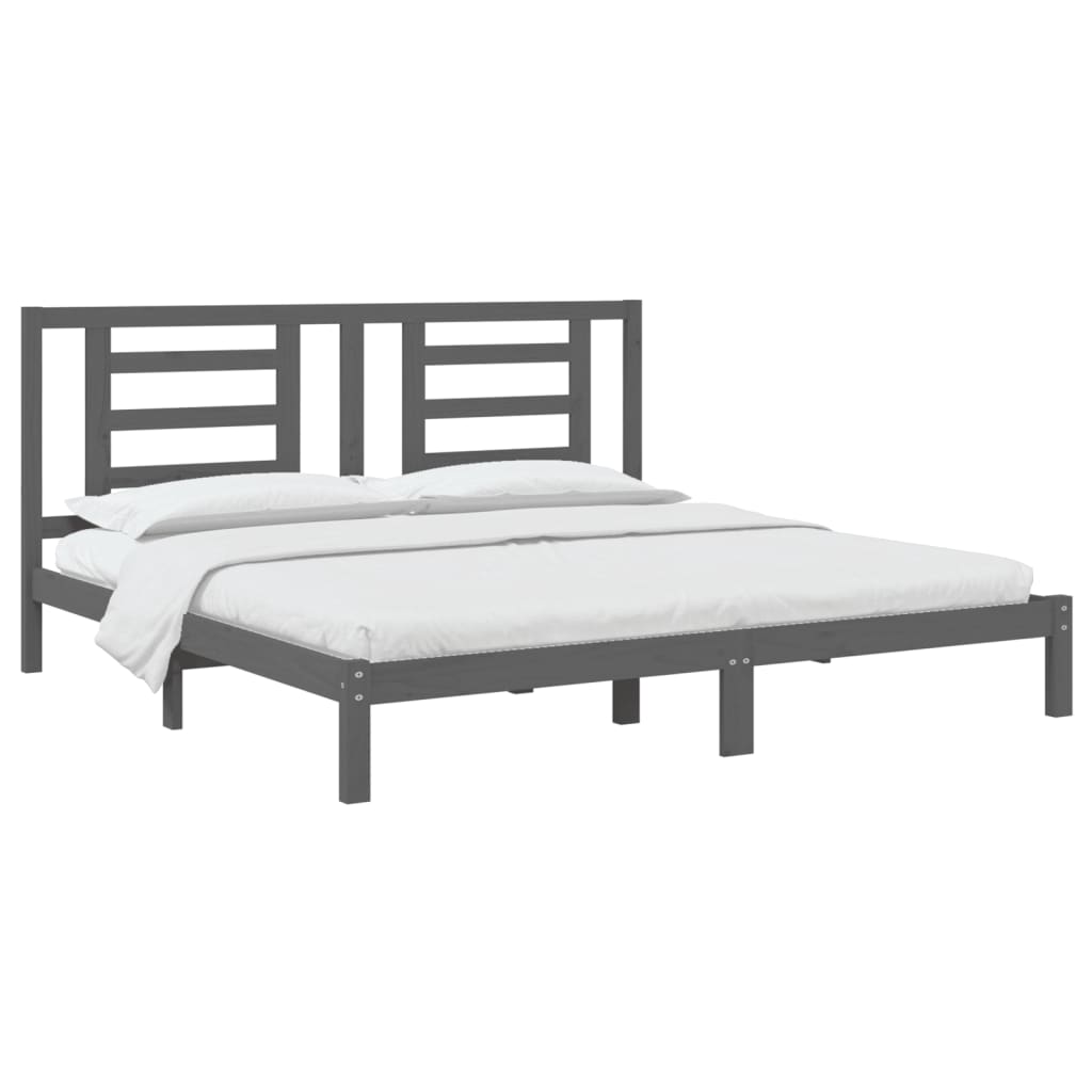 Giroletto Grigio in Legno Massello di Pino 200x200 cm | homemem39