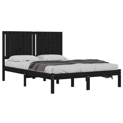 Giroletto Nero in Legno Massello di Pino 140x190 cm | homemem39