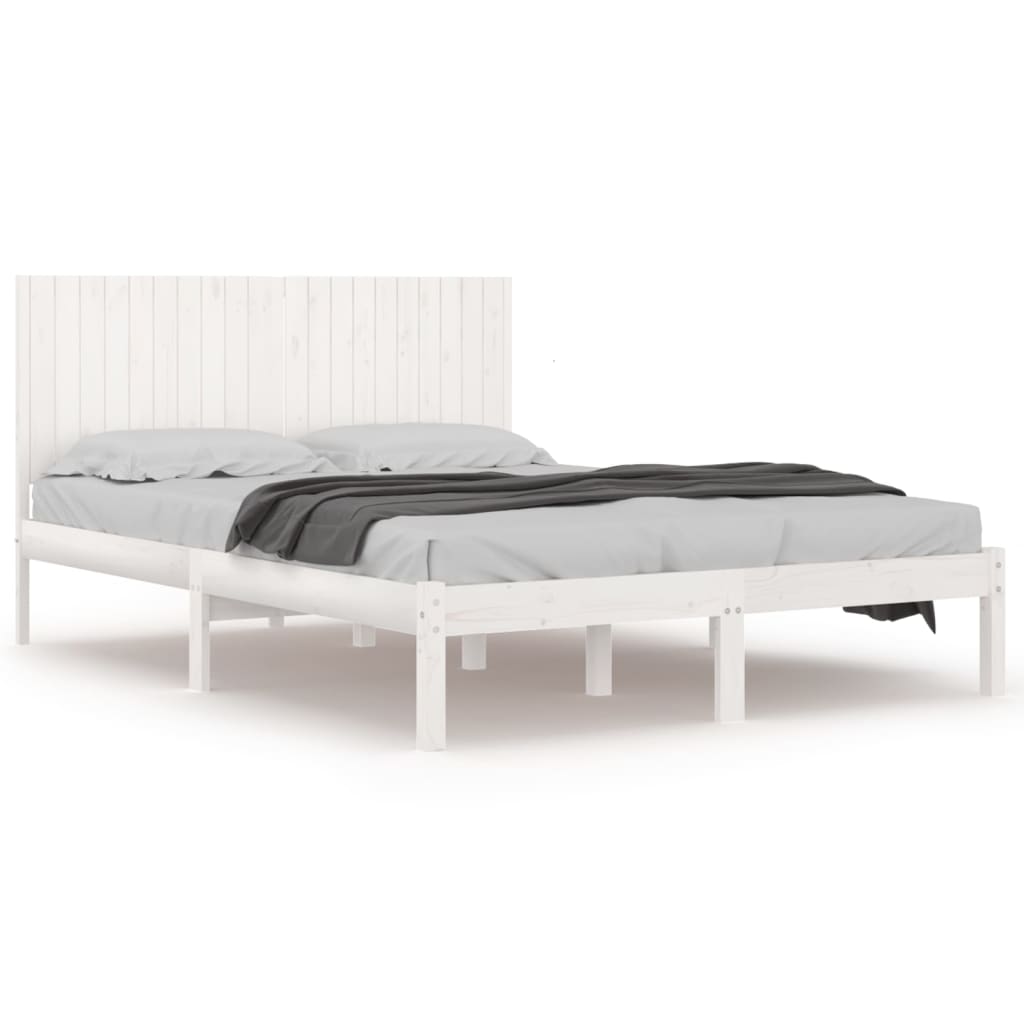 Giroletto senza Materasso Bianco 200x200 cm Legno Massello Pino | homemem39