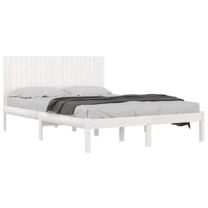Giroletto senza Materasso Bianco 200x200 cm Legno Massello Pino | homemem39