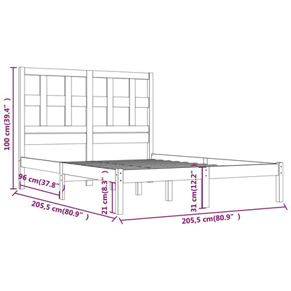 Giroletto Grigio in Legno Massello di Pino 200x200 cm | homemem39