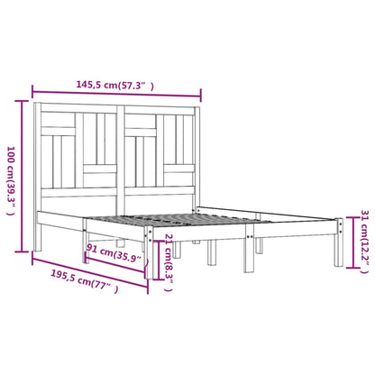 Giroletto in Legno Massello di Pino 140x190 cm | homemem39