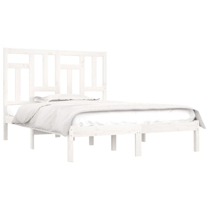 Giroletto senza Materasso Bianco 140x200 cm Legno Massello Pino