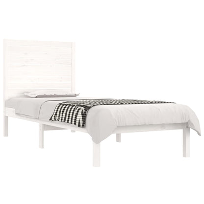 Giroletto Bianco in Legno Massello 75x190 cm Small Single | homemem39