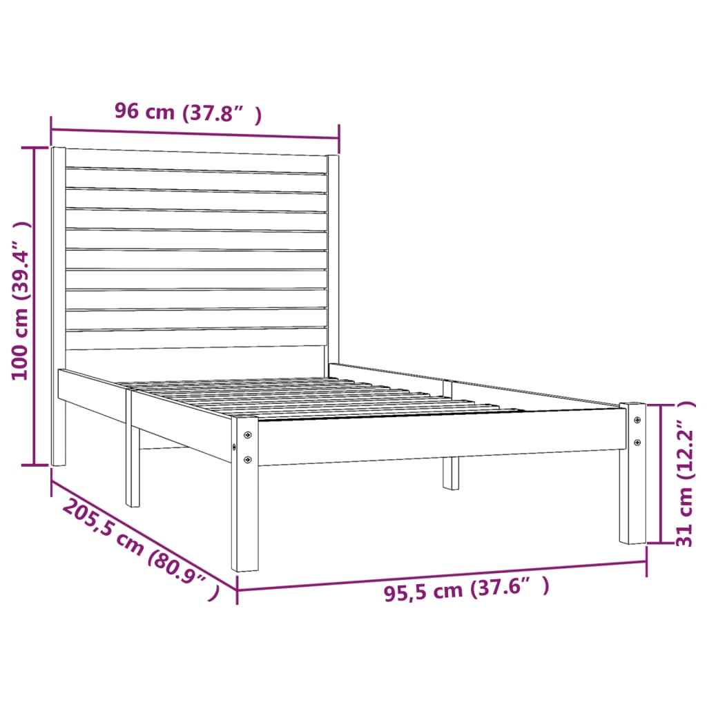 Giroletto in Legno Massello 90x200 cm | homemem39