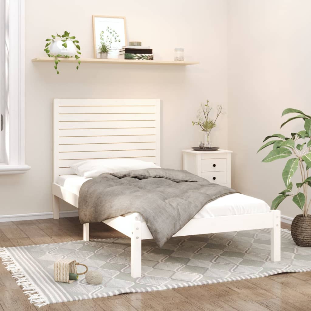 Giroletto Bianco in Legno Massello 90x200 cm | homemem39