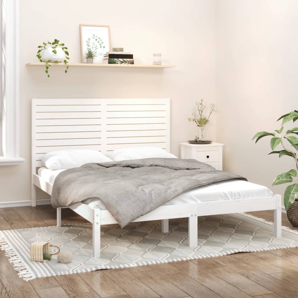 Giroletto Bianco in Legno Massello 160x200 cm | homemem39