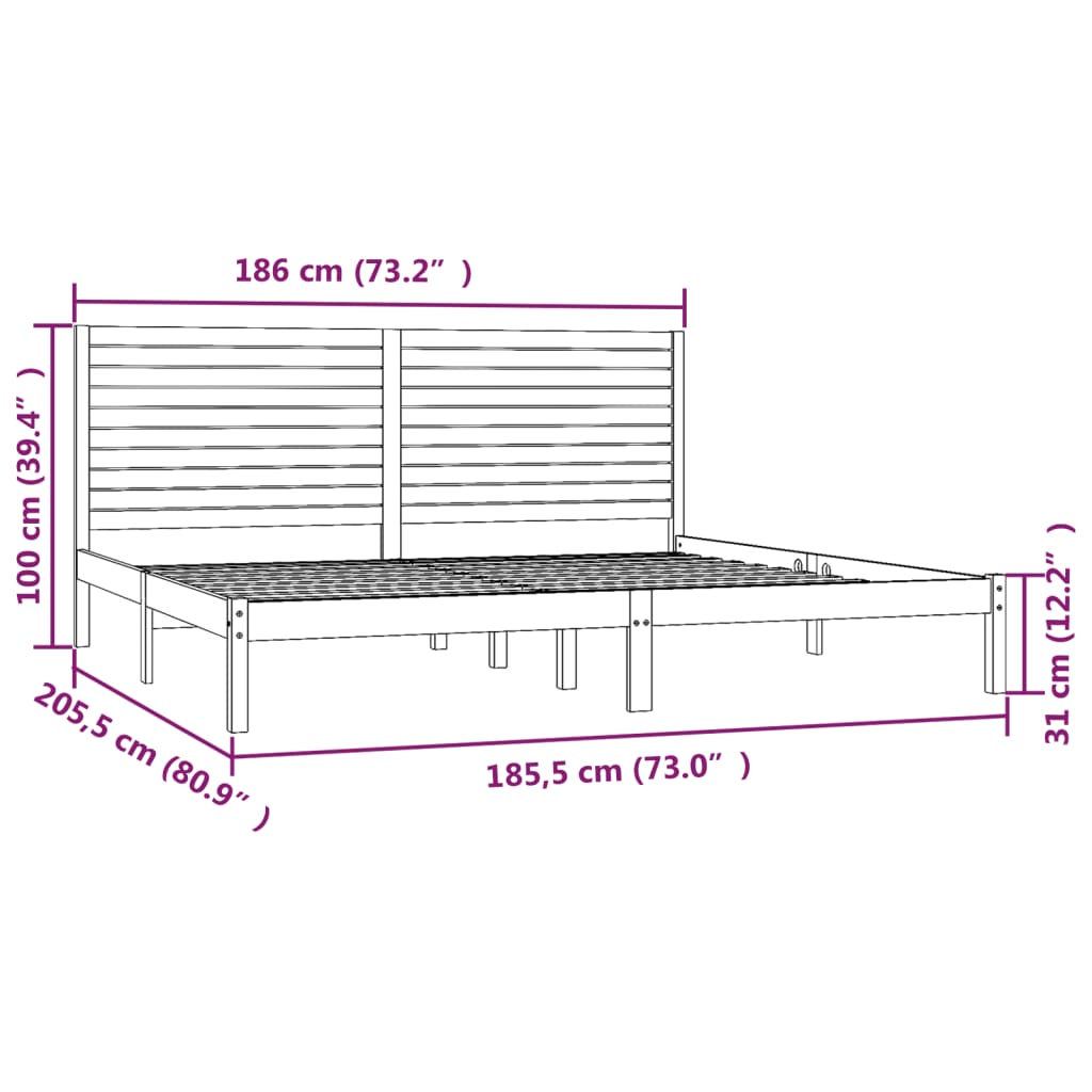 Giroletto in Legno Massello 180x200 cm Super King | homemem39