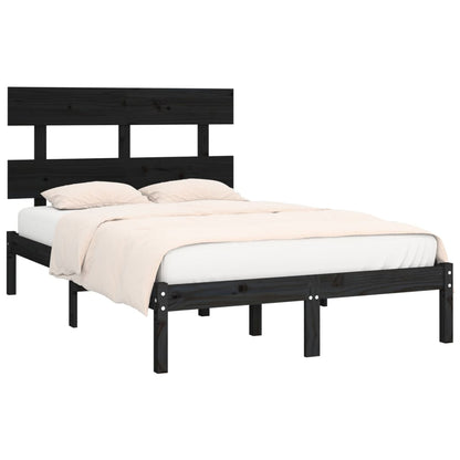Giroletto Nero in Legno Massello 140x190 cm | homemem39