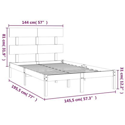 Giroletto Nero in Legno Massello 140x190 cm | homemem39