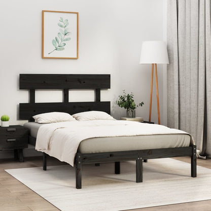 Giroletto Nero in Legno Massello 140x190 cm | homemem39