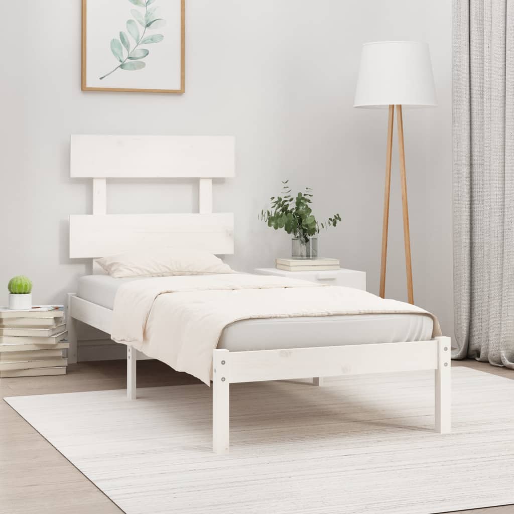 Giroletto Bianco in Legno Massello 90x200 cm | homemem39
