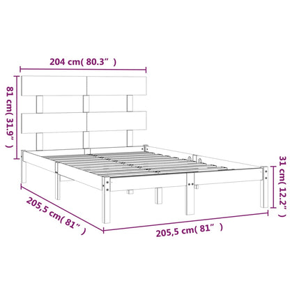 Giroletto Nero in Legno Massello 200x200 cm | homemem39