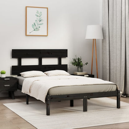 Giroletto Nero in Legno Massello 200x200 cm | homemem39