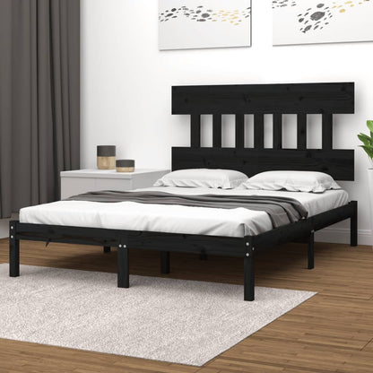 Giroletto Nero in Legno Massello 140x190 cm | homemem39