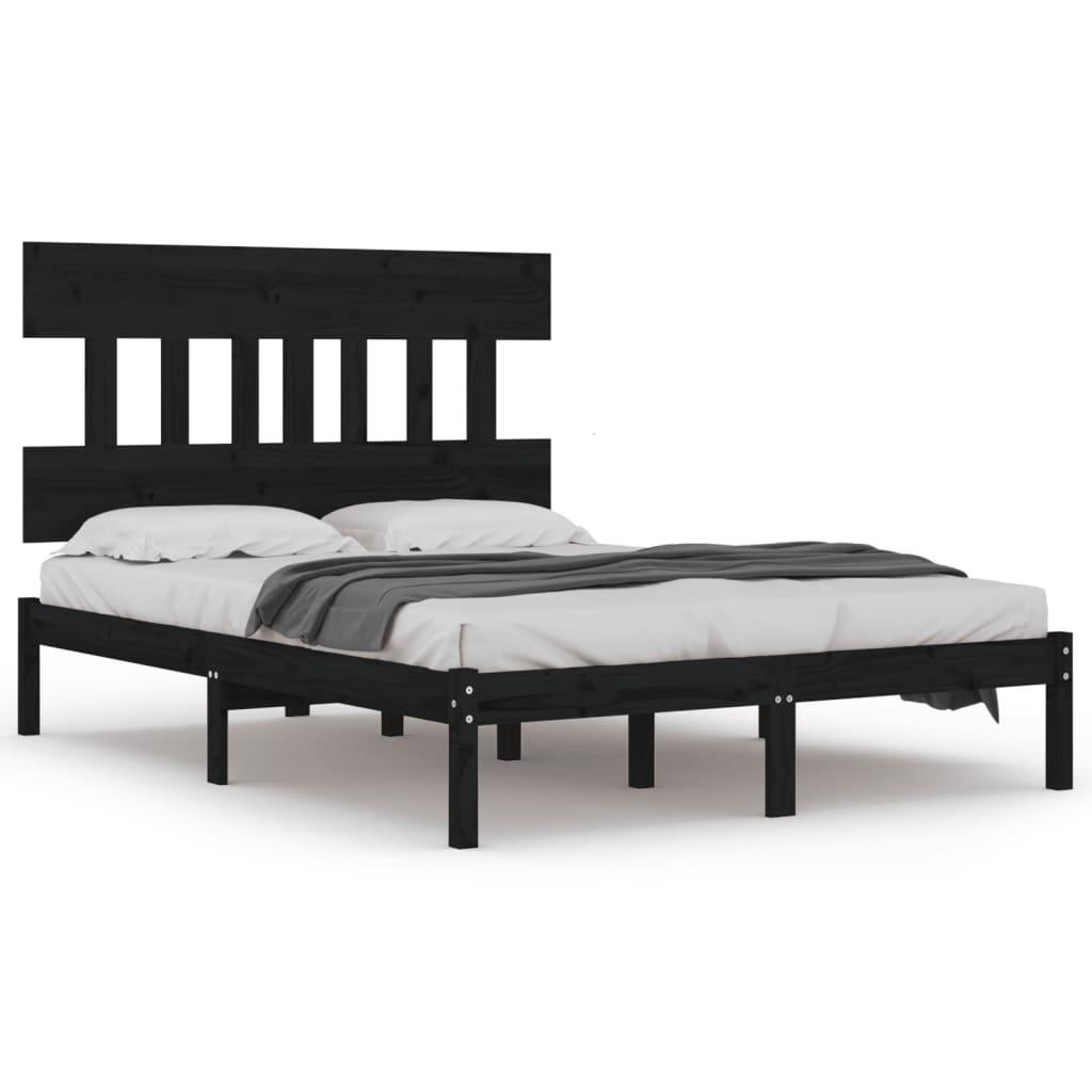 Giroletto Nero in Legno Massello 200x200 cm | homemem39