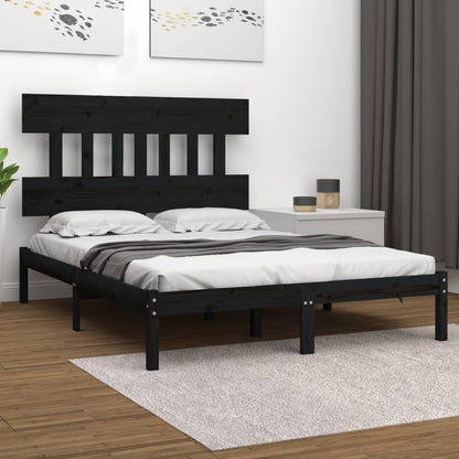 Giroletto Nero in Legno Massello 200x200 cm | homemem39