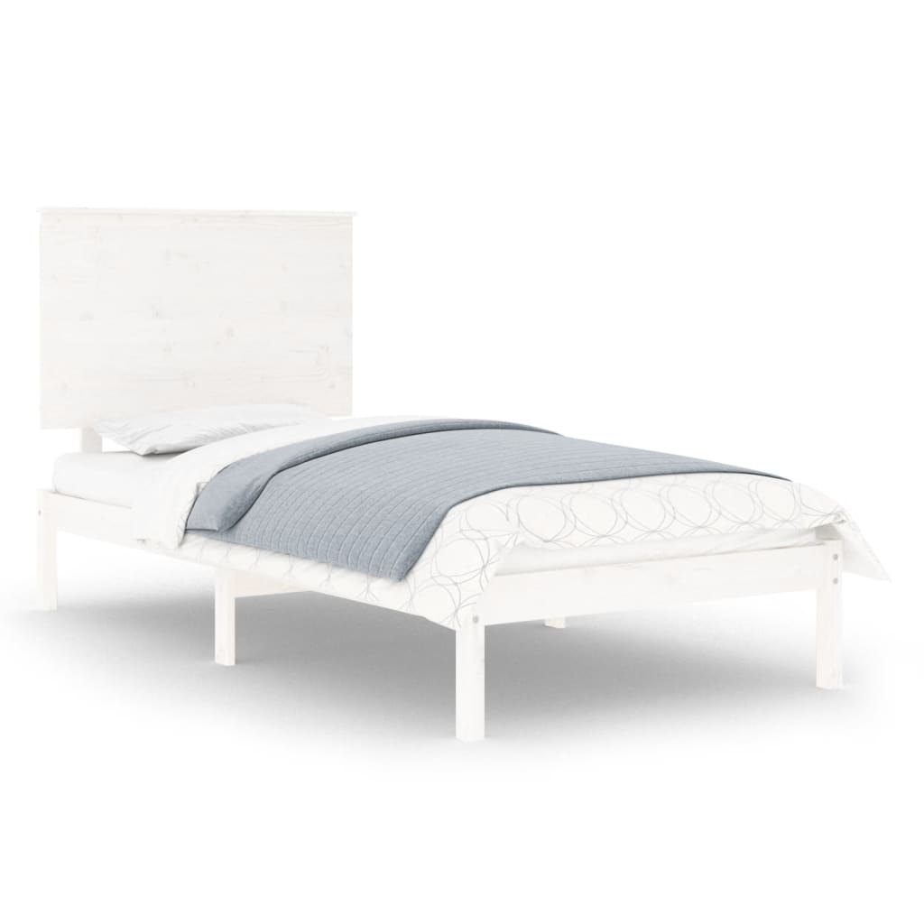 Giroletto Bianco in Legno Massello 90x190 cm Single | homemem39
