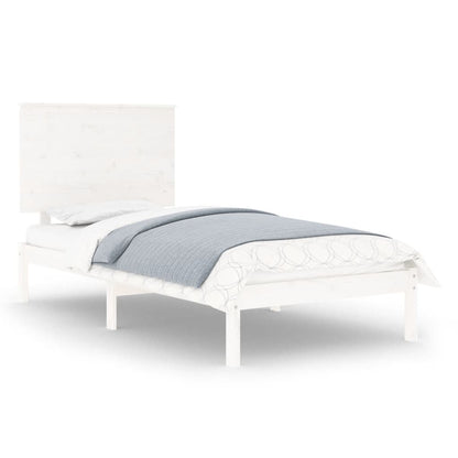 Giroletto Bianco in Legno Massello 90x190 cm Single | homemem39