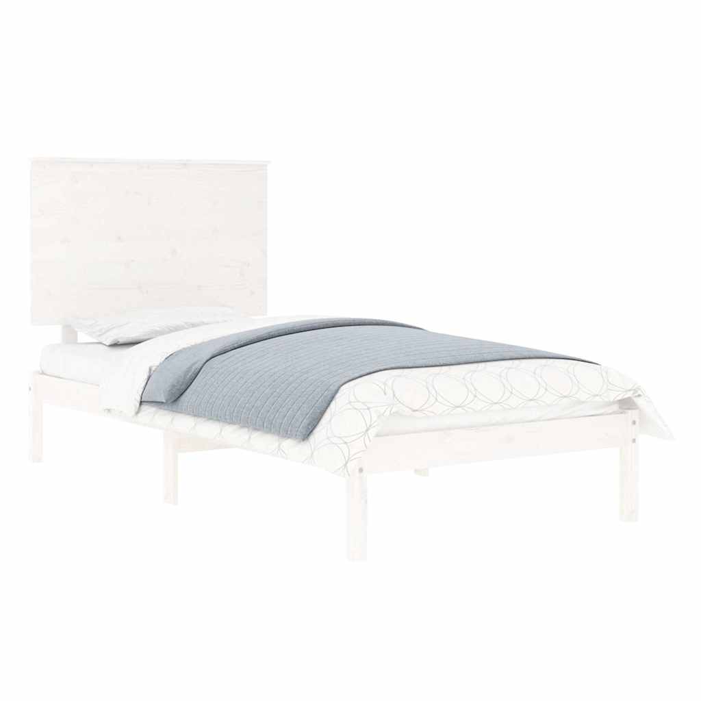 Giroletto senza Materasso Bianco 100x200 cm Legno Massello Pino | homemem39