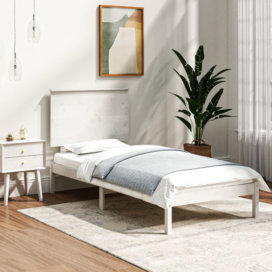 Giroletto senza Materasso Bianco 100x200 cm Legno Massello Pino | homemem39