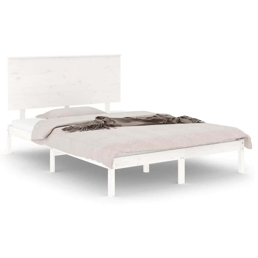 Giroletto senza Materasso Bianco 140x200 cm Legno Massello Pino | homemem39