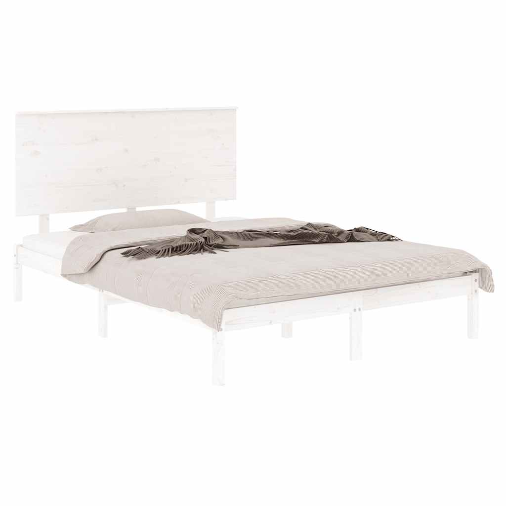 Giroletto senza Materasso Bianco 140x200 cm Legno Massello Pino | homemem39
