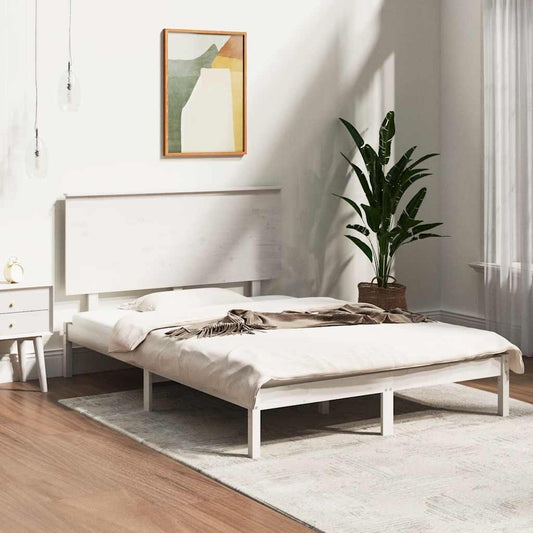 Giroletto senza Materasso Bianco 140x200 cm Legno Massello Pino | homemem39