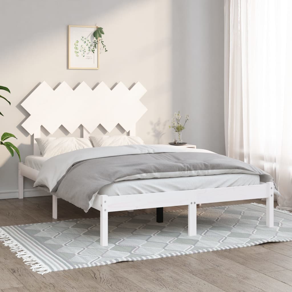 Giroletto Bianco 135x190 cm Double in legno Massello | homemem39