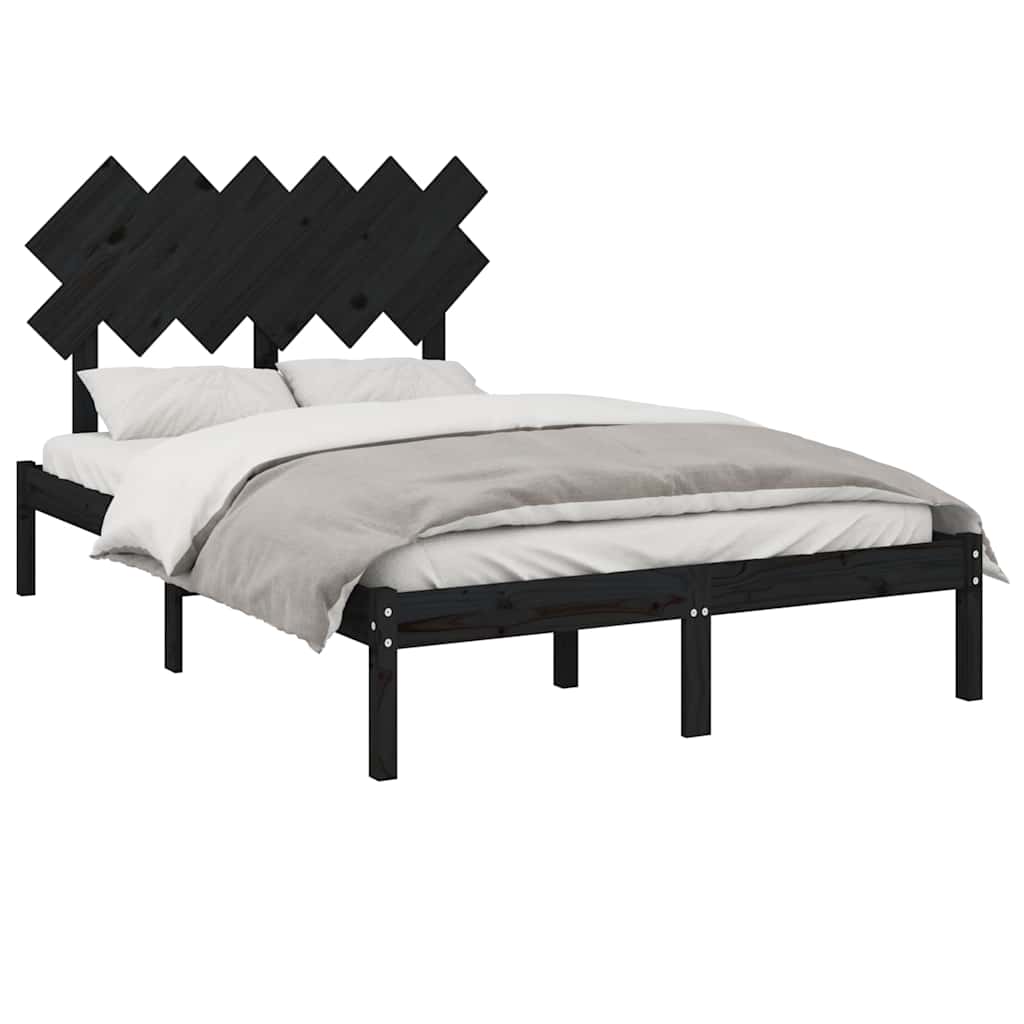 Giroletto Nero 135x190 cm Double in legno Massello | homemem39