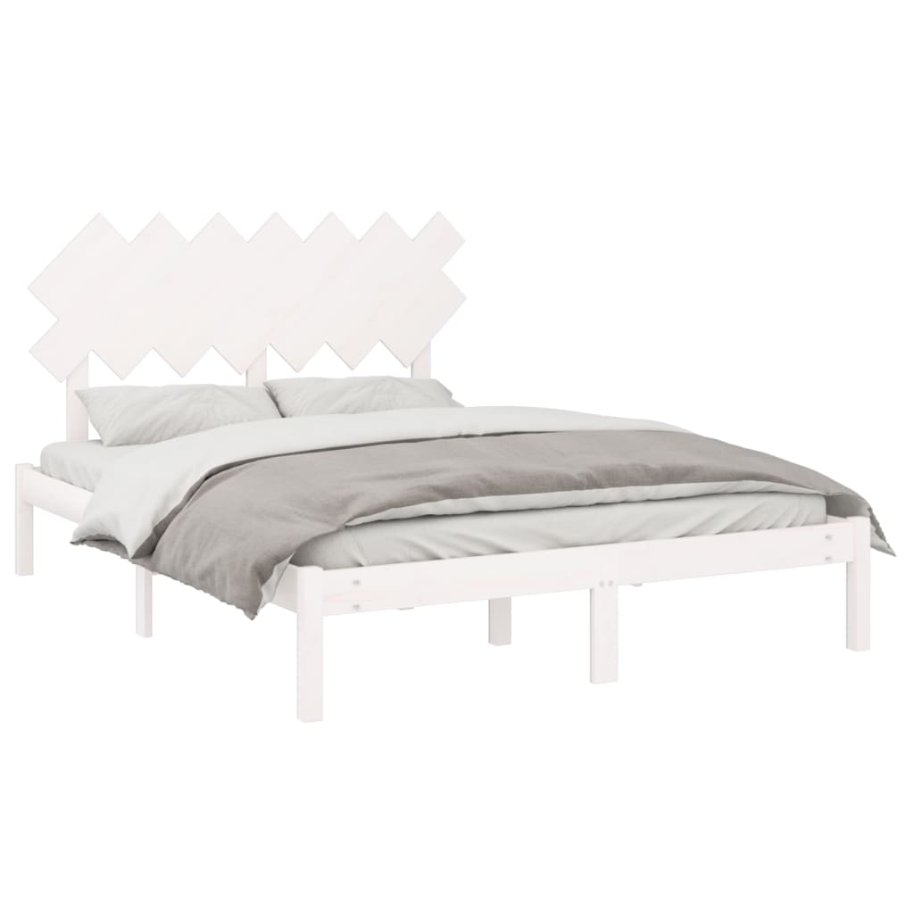 Giroletto Bianco 140x190 cm 4FT6 Double in Legno Massello | homemem39