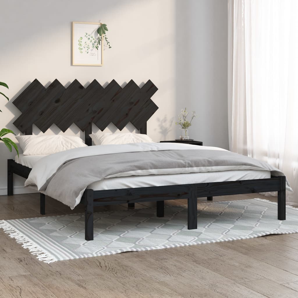 Giroletto Nero 140x190 cm in Legno Massello | homemem39