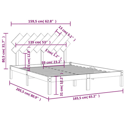 Giroletto 160x200 cm in Legno Massello | homemem39