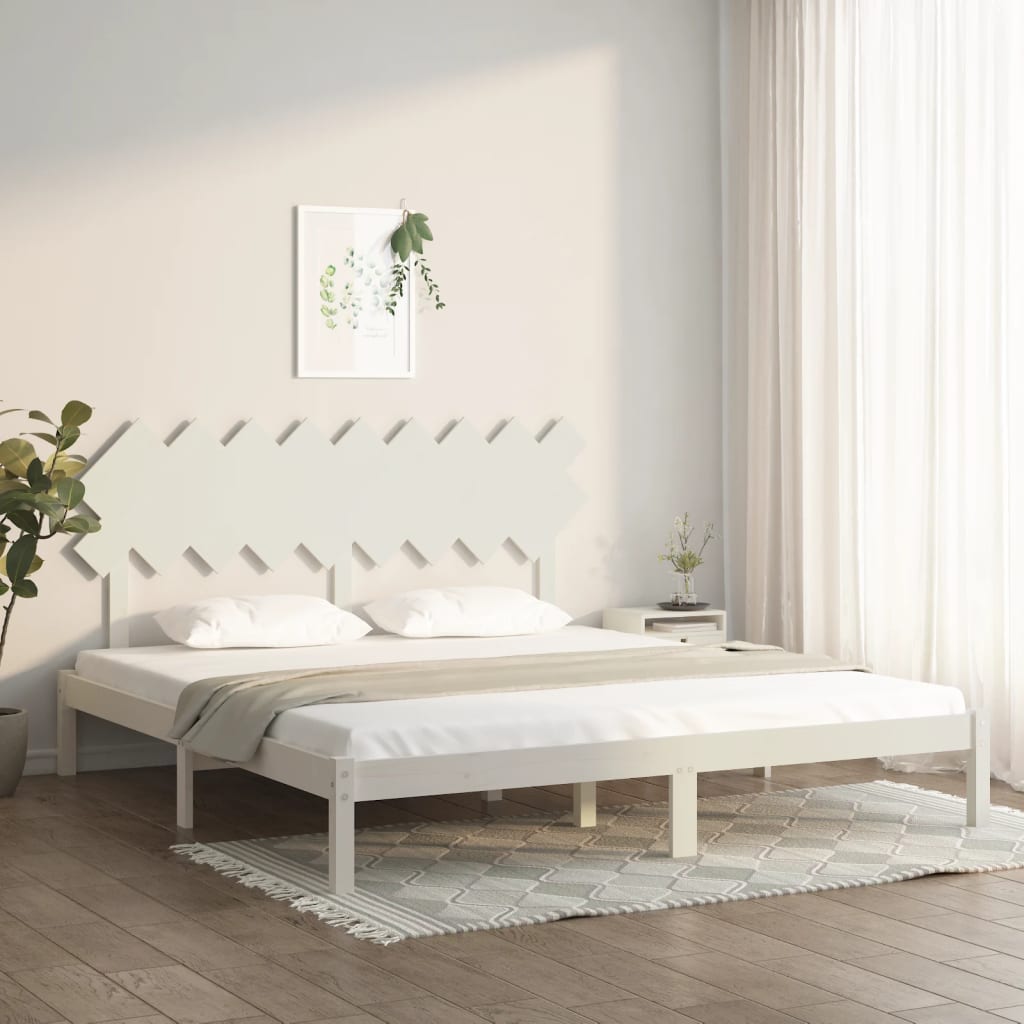 Giroletto Bianco 180x200 cm Super King in Legno Massello | homemem39