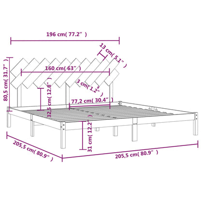 Giroletto senza Materasso Ambra 200x200 Legno Massello | homemem39