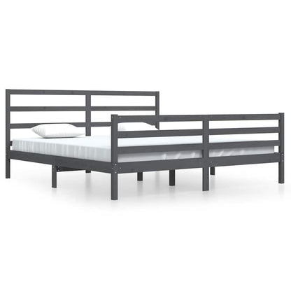 Giroletto Grigio in Legno Massello di Pino 200x200 cm | homemem39
