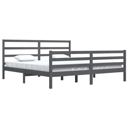 Giroletto Grigio in Legno Massello di Pino 200x200 cm | homemem39