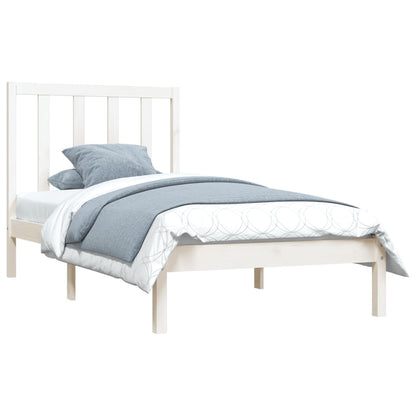 Giroletto in Legno Massello Bianco 75x190 cm Small Single | homemem39